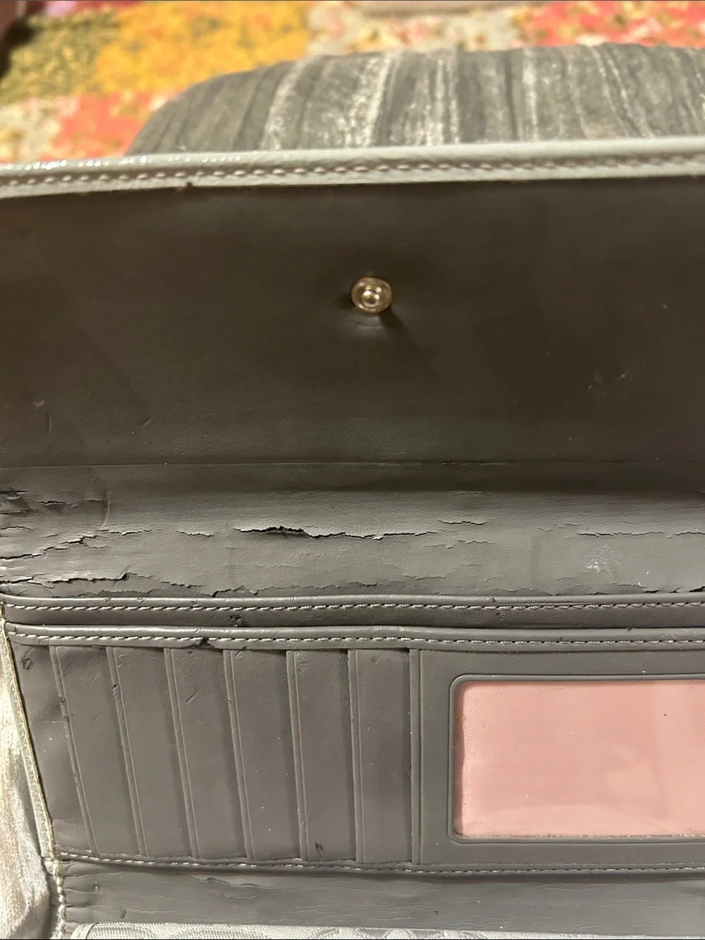 Coach Gray Signature Wallet and Card Case Set